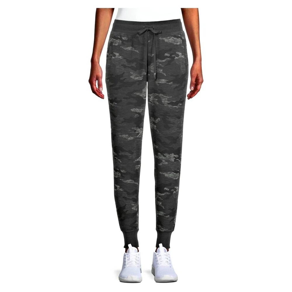 AW Women's Soft Joggers Lightweight  Workout Pants Black Camo Size 3XL -  NEW